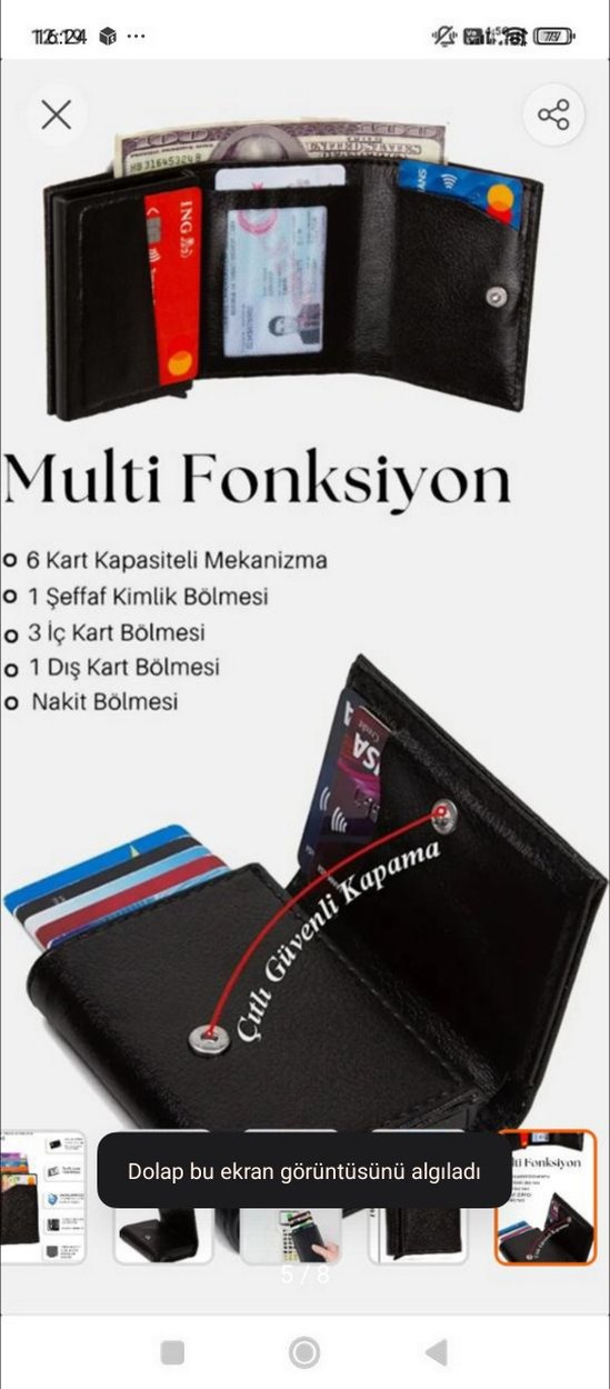 Alüminyum Kasa Siyah Erkek Cüzdanı - Görsel 5