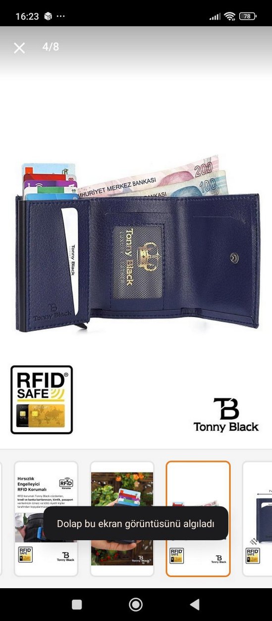 Erkek mekanizmalı kartlık  cüzdan - Görsel 2