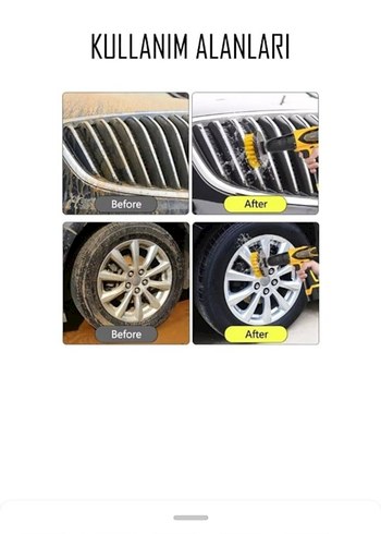 Sarı Renkli Çok Amaçlı Temizlik Fırçası Seti - Görsel 8