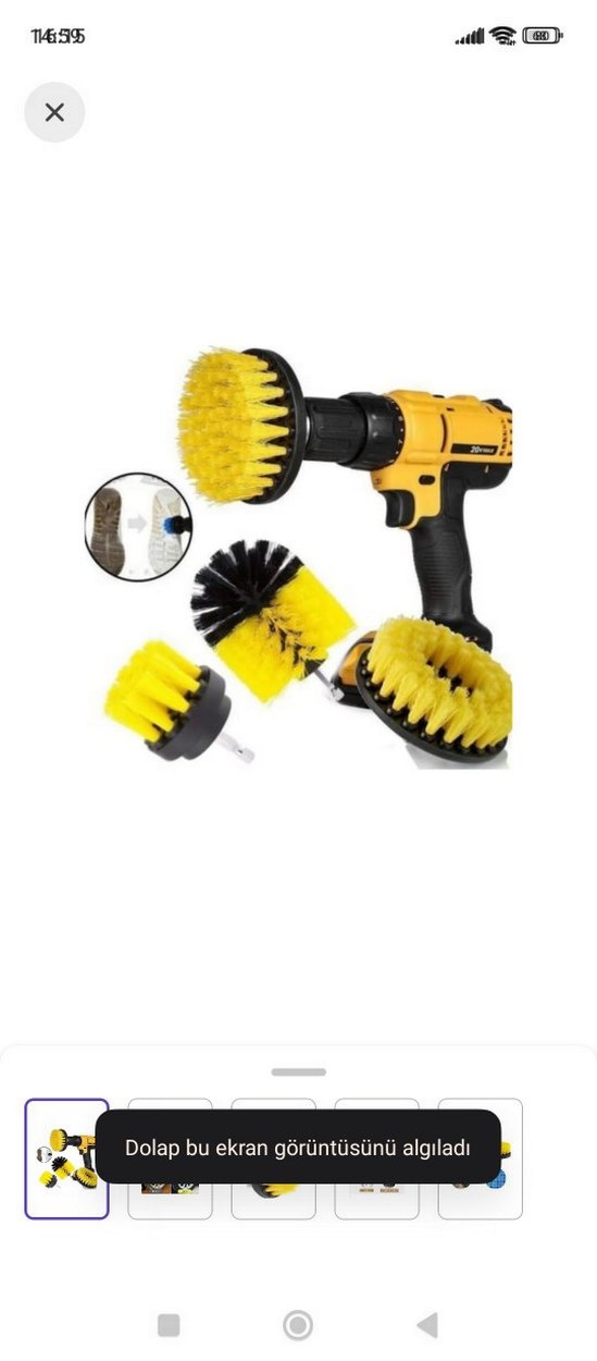 Sarı Renkli Çok Amaçlı Temizlik Fırçası Seti - Görsel 2