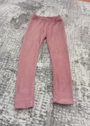 Kız Çocuk Pembe Kadife Pantolan Tayt - Görsel 3