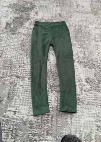 Kız Çocuk Kadife Haki Rahat Kesim Pantolan Tayt - Görsel 5