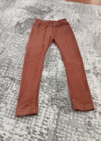 Kızlar için kahverengi kadife kesim pantolan tayt - Görsel 4