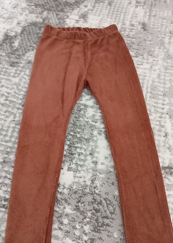Kızlar için kahverengi kadife kesim pantolan tayt - Görsel 2