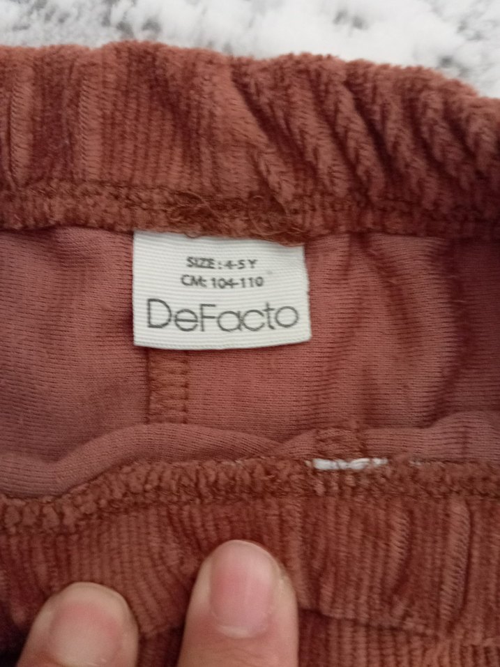 Kızlar için kahverengi kadife kesim pantolan tayt - Görsel 3