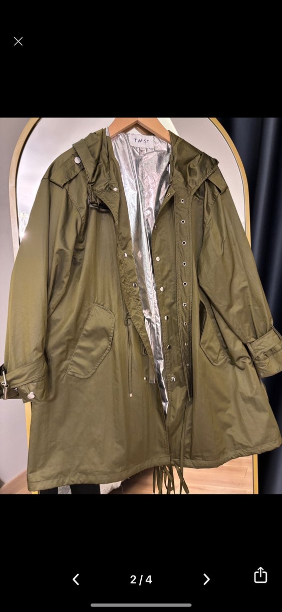 Twist oversize trençkot - Görsel 3