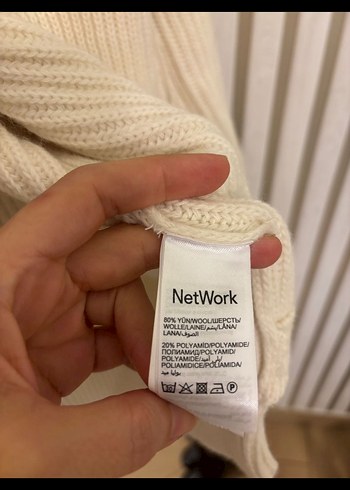 Network %80 yün kapüşonlu hırka - Görsel 4