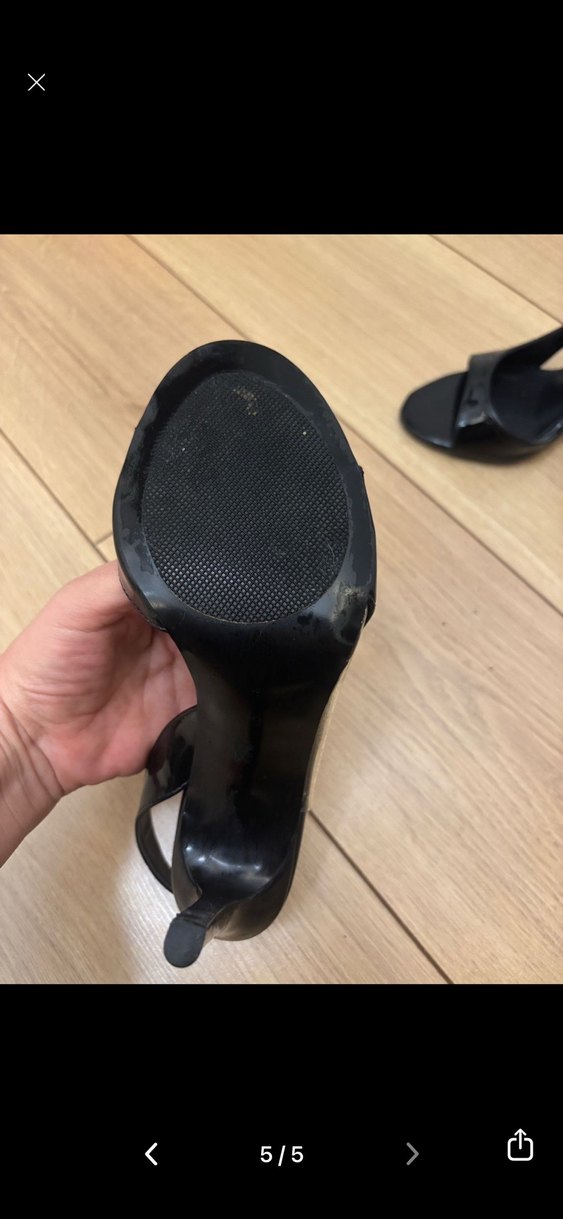 Derimod Siyah Rugan Topuklu ayakkabı - Görsel 5