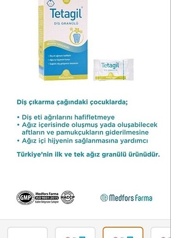 Beden Renk Tetagil diş granülü