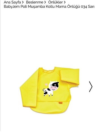 Babyjem muşamba kollu önlük