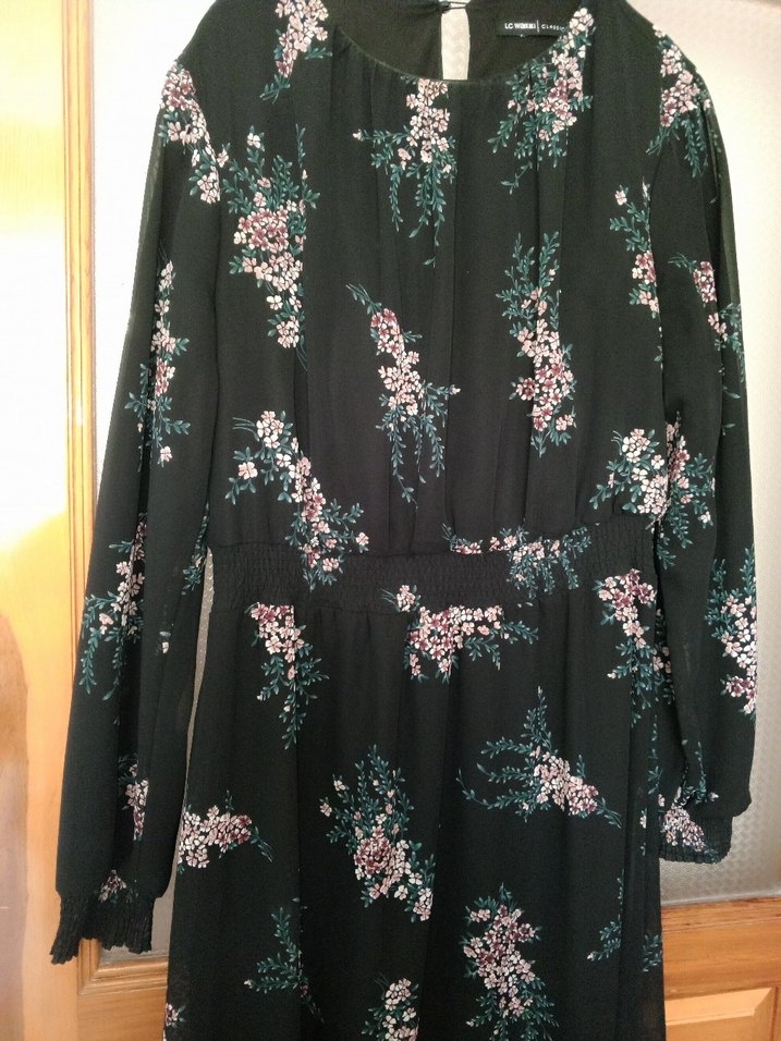 Siyah Uzun Bohem Kadın Elbise - Görsel 3