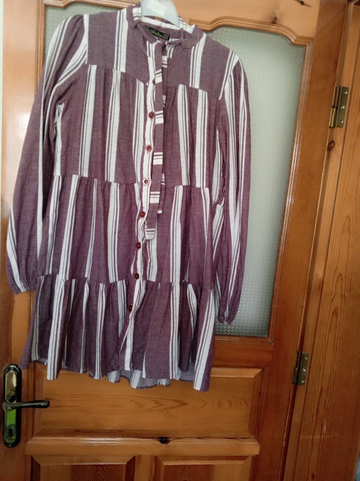 Bohem Uzun Kollu Pliseli Kadın Tunik - Görsel 2