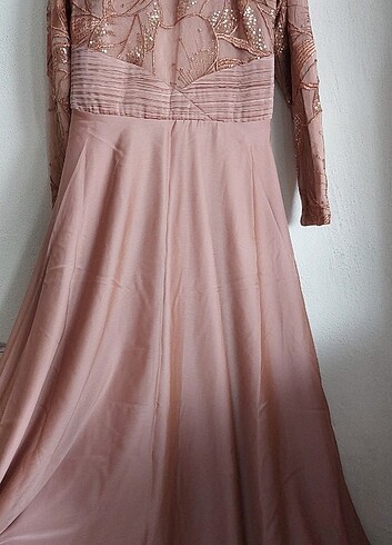 Uzun tesettür abiye elbise - Görsel 3