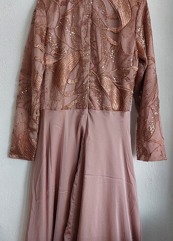 Uzun tesettür abiye elbise - Görsel 5