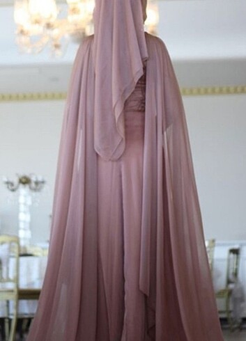 Uzun tesettür abiye elbise - Görsel 7