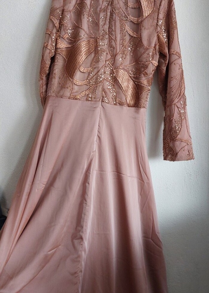 Uzun tesettür abiye elbise - Görsel 2