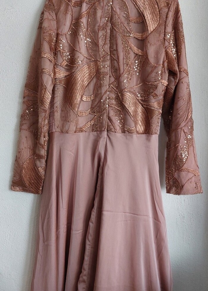 Uzun tesettür abiye elbise - Görsel 5