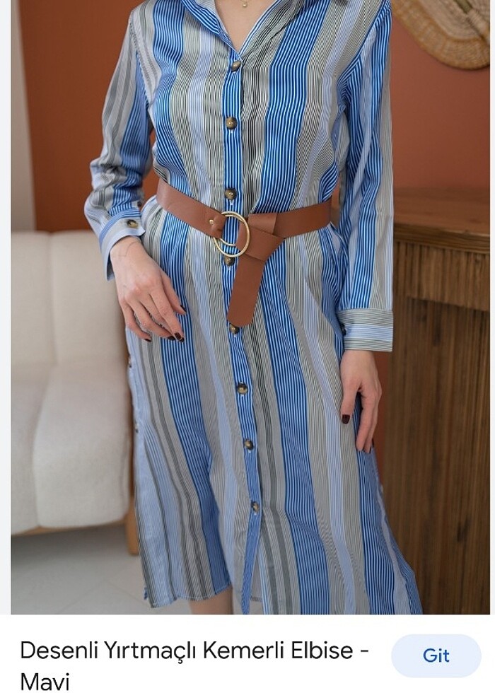 Gömlek tunik elbise - Görsel 4