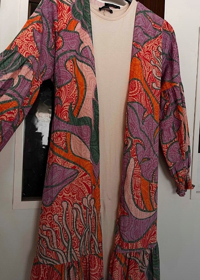 Kuşaklı tunik kimono - Görsel 2