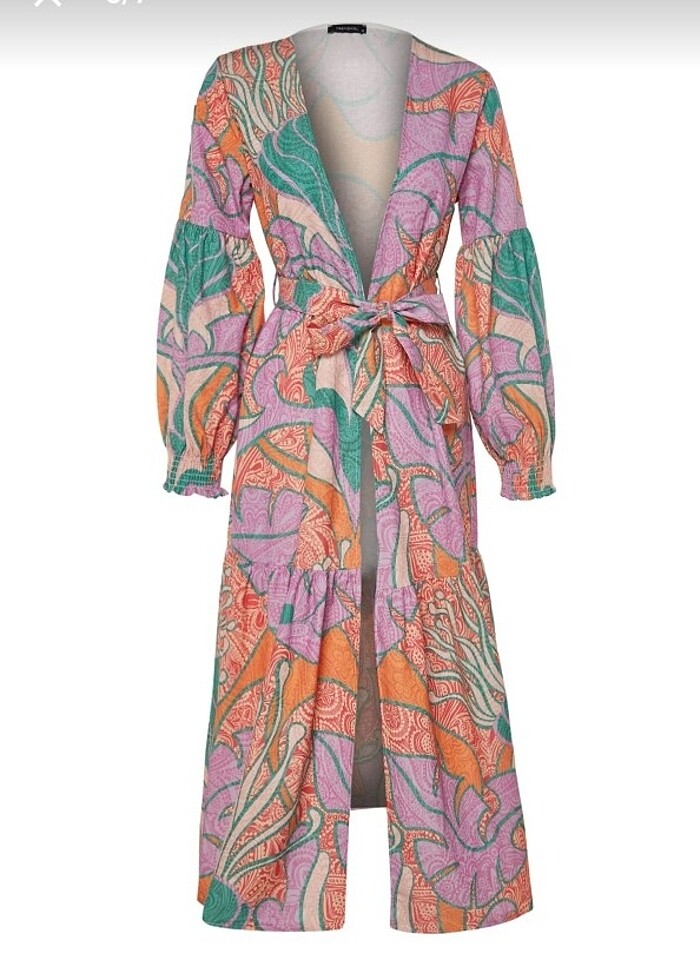 Kuşaklı tunik kimono - Görsel 4