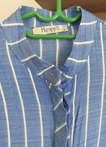 Uzun elbise çizgili tunik - Görsel 3