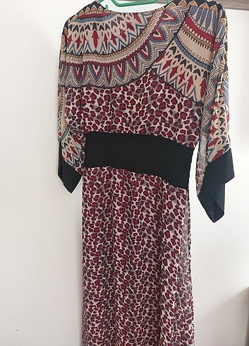 Uzun şifon  tül elbise - Görsel 5