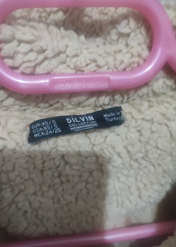 Dilvin Peluş Kumaşlı Bej Kadın Ceket