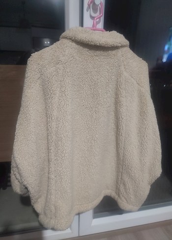 s Beden Peluş Kumaşlı Bej Kadın Ceket