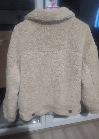 l Beden Bej Peluş Midi Kadın Ceket