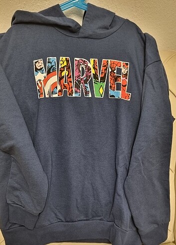 Defacto 12-13 yaş marvel lisanslı kapsonlu sweatshirt