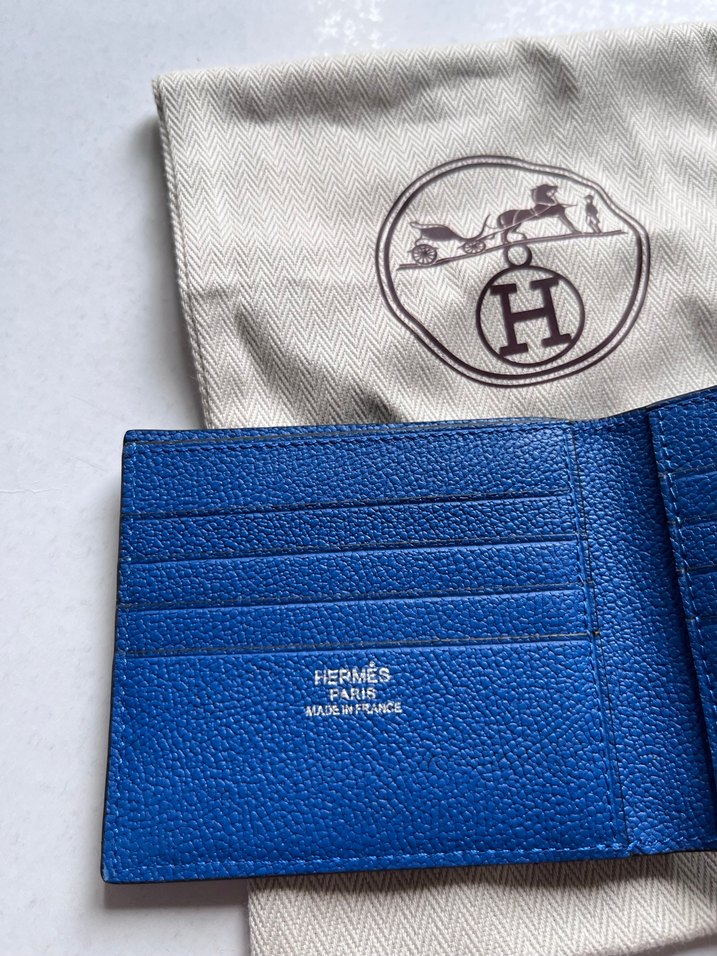 Hermes  Mavi Erkek Cüzdanı - Görsel 3