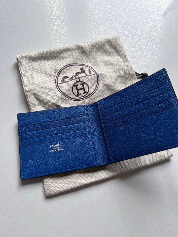 Hermes  Mavi Erkek Cüzdanı - Görsel 4
