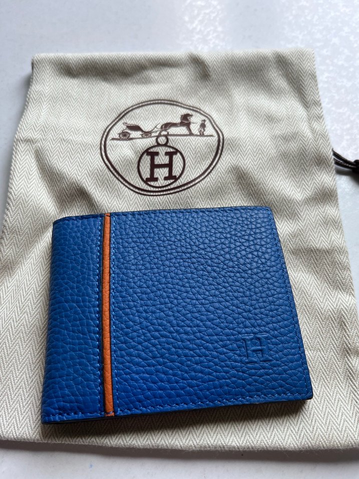 Hermes  Mavi Erkek Cüzdanı - Görsel 2