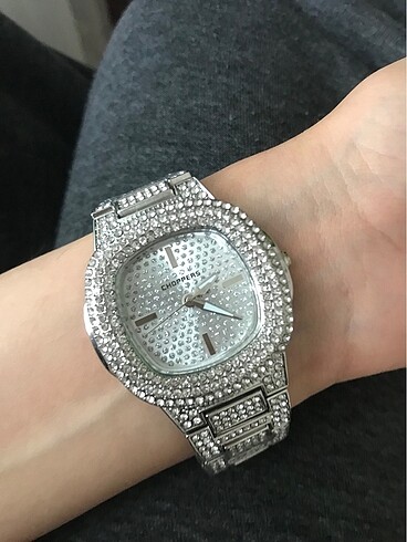 Rolex Gümüş taşlı saat