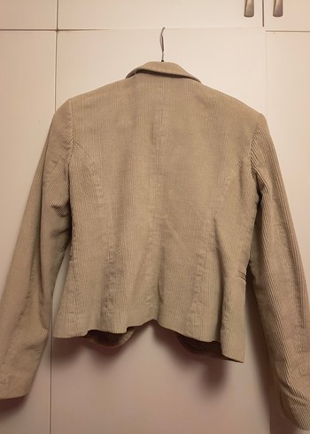 Koton Bej Kadın Keten Midi Blazer Ceket