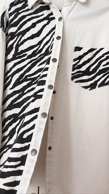 m Beden zebra desenli ceket
