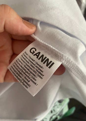 Ganni beyaz tshirt - Görsel 4