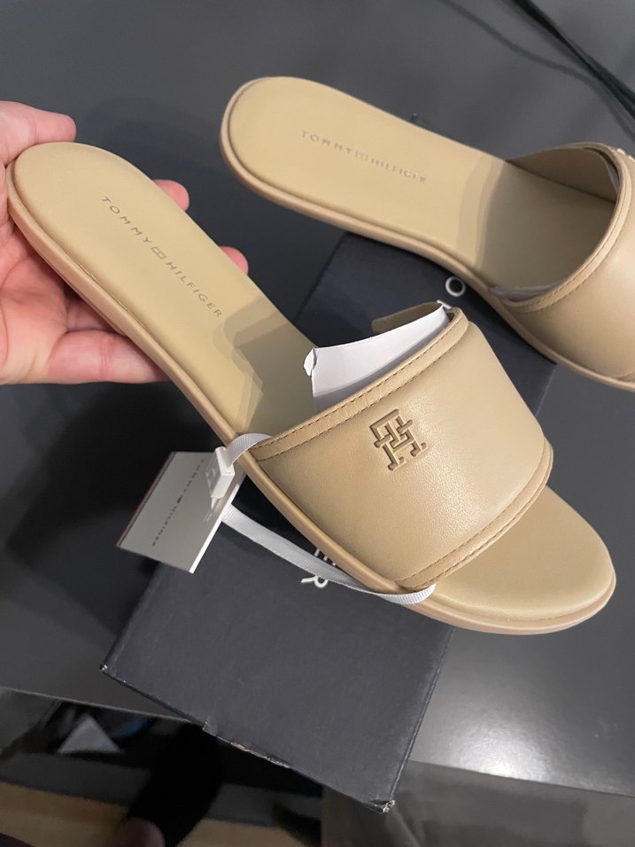 Tommy Hilfiger gerçek deri terlik - Görsel 4