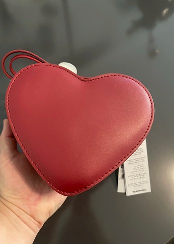 Benetton Kırmızı Kalp Şeklinde Çocuk Çapraz Çanta - Görsel 2