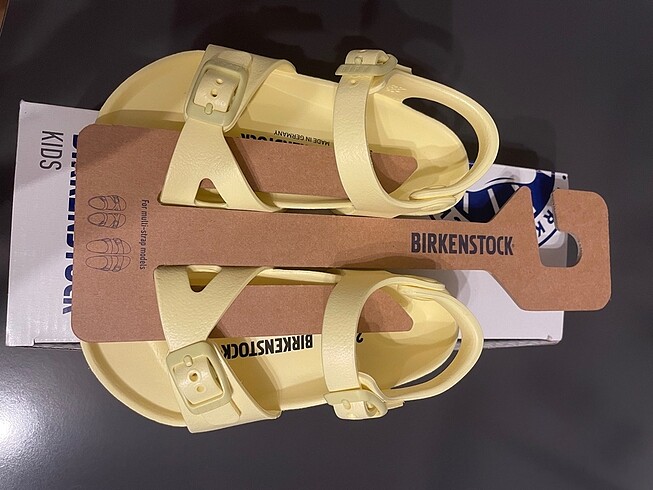 27 Beden sarı Renk Birkenstock çocuk sandalet