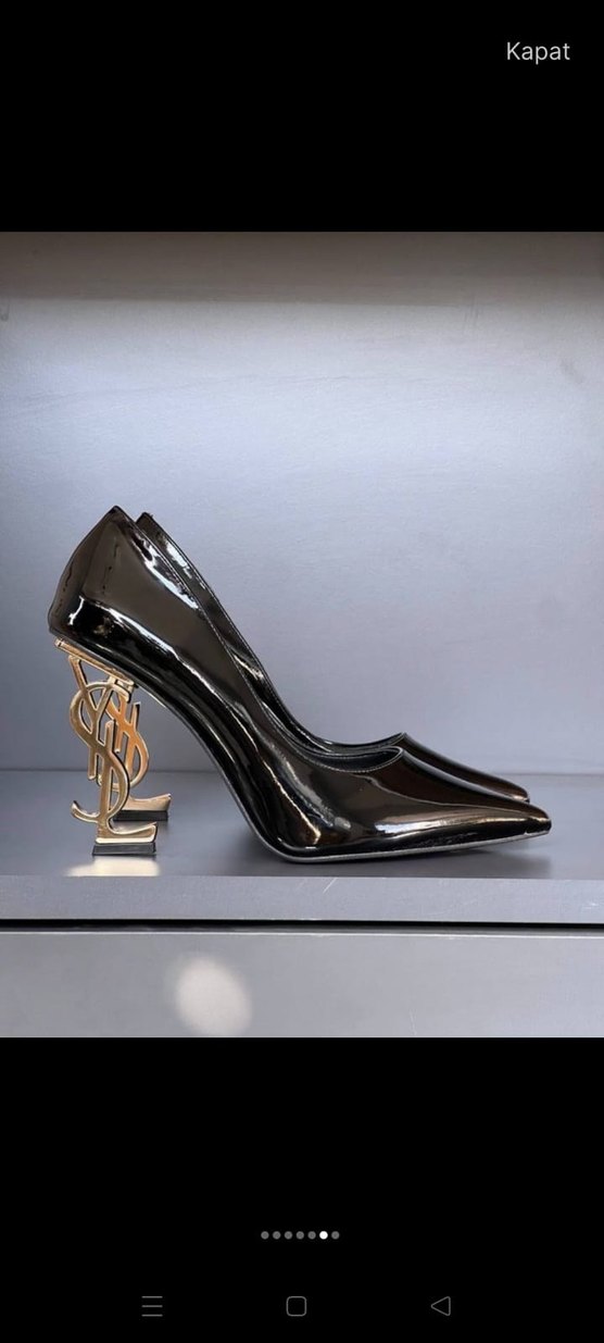 Yves St Laurent Rugan Stiletto Topuklu Kadın Ayakkabı - Görsel 4