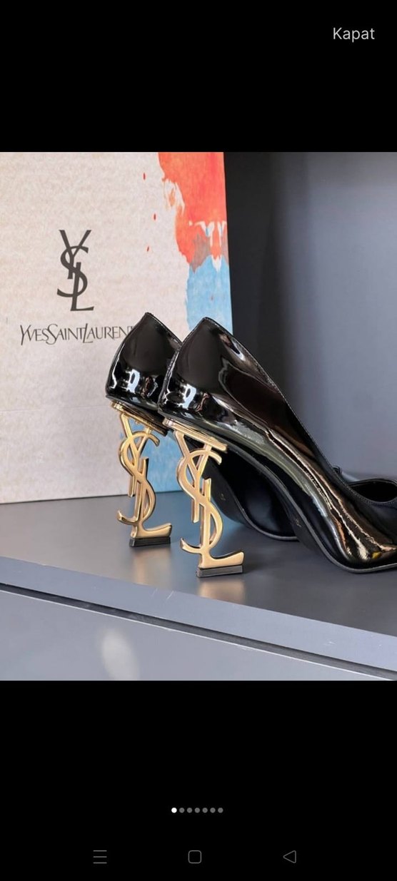 Yves St Laurent Rugan Stiletto Topuklu Kadın Ayakkabı - Görsel 4