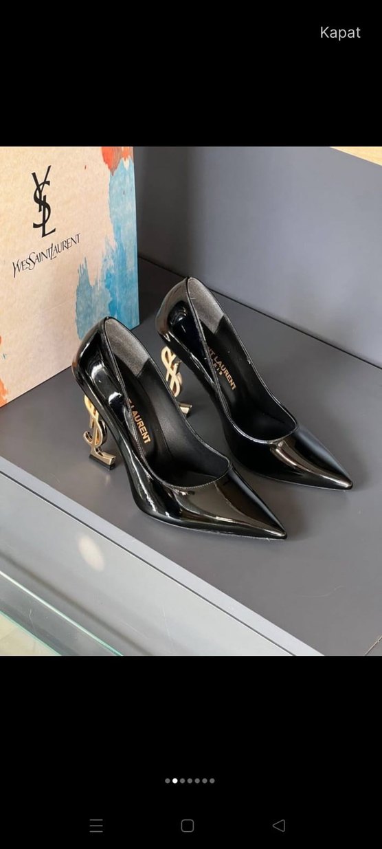 Yves St Laurent Rugan Stiletto Topuklu Kadın Ayakkabı - Görsel 5