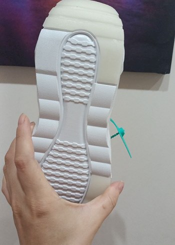 40 Beden Beyaz Bağcıklı Kadın Spor Ayakkabı