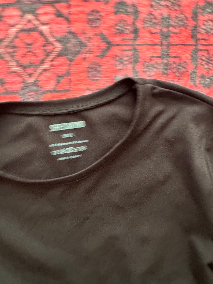 Siyah Uzun Kollu Hamile Tişörtü - Görsel 2