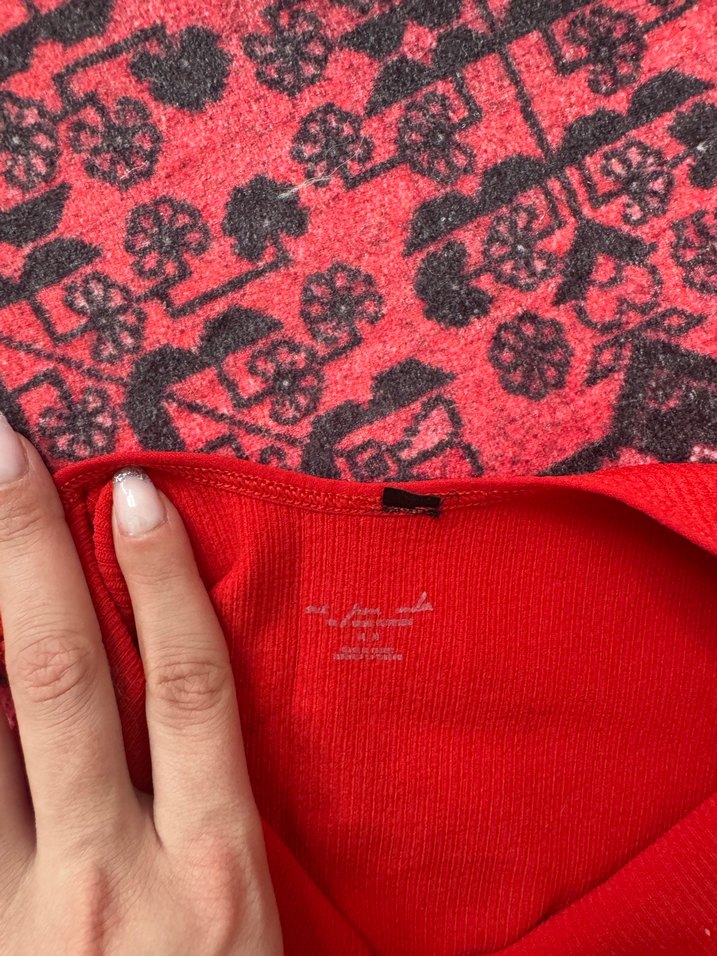 Kırmızı Fırfırlı İpli Kadın Mayo - Görsel 4