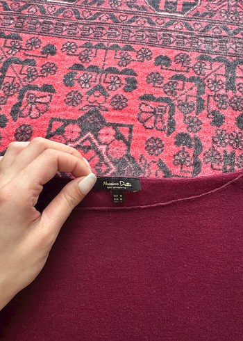 Bordo Kadın Uzun Kollu Basic Kazak - Görsel 2