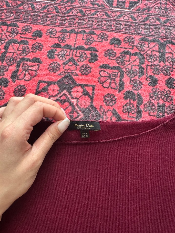 Bordo Kadın Uzun Kollu Basic Kazak - Görsel 2