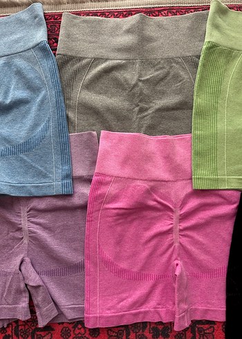 Kadın Elastik Mini Spor Taytlar - Renkli - Görsel 4