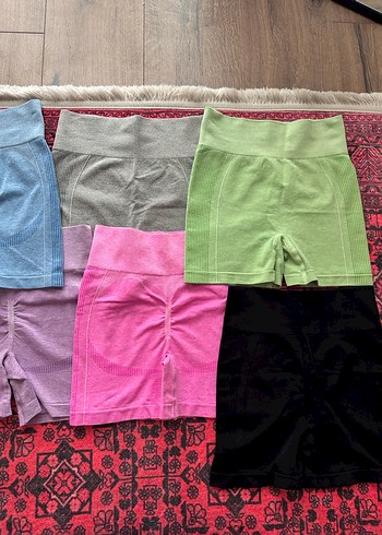 Kadın Elastik Mini Spor Taytlar - Renkli - Görsel 3